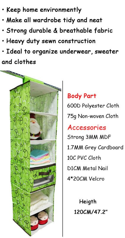 Foldable Wall 6 Shelf Sweater hanger Organizer