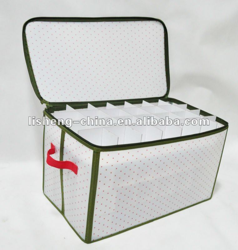 NEW!!! PP plastic foldable largest 112 compartment chrismas balls storage box