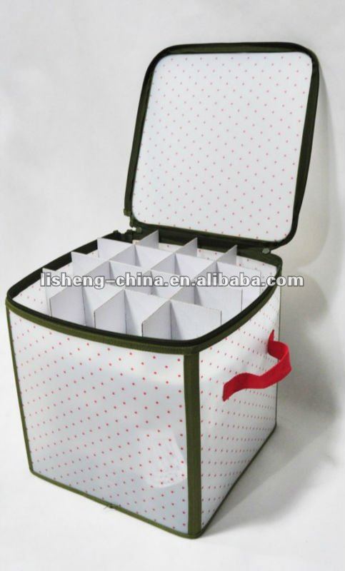 NEW!!! PP plastic foldable largest 112 compartment chrismas balls storage box