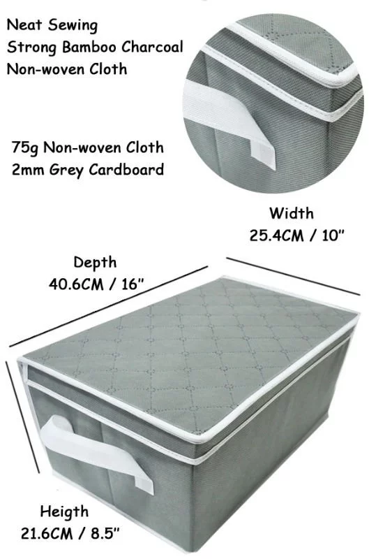 Decorative Collapsible non-woven Fabric Storage Boxes With Lids