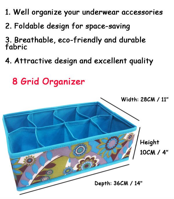 12 grid socks /Underwear storage case/ Organizer box/non-woven box