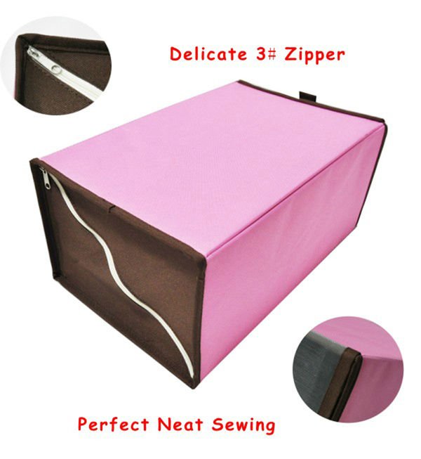 Pink Custom Fabric Shoe Storage Box with Window