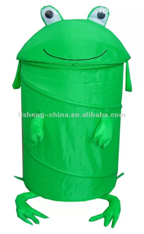 Polyester Fabric Frog Pop-up Laundry Hamper