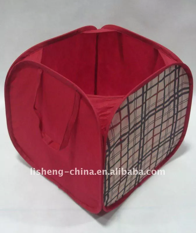 Non-woven foldable laundry hamper
