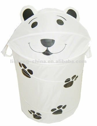 Kids animal round pop-up laundry hamper