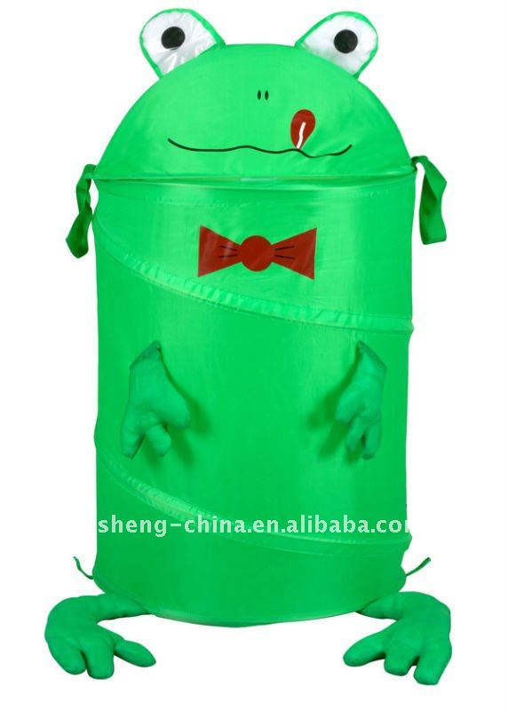 Kids animal round pop-up laundry hamper