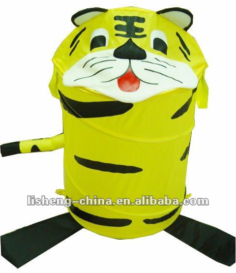 Kids animal round pop-up laundry hamper