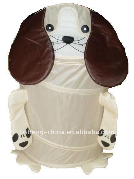 Kids animal round pop-up laundry hamper
