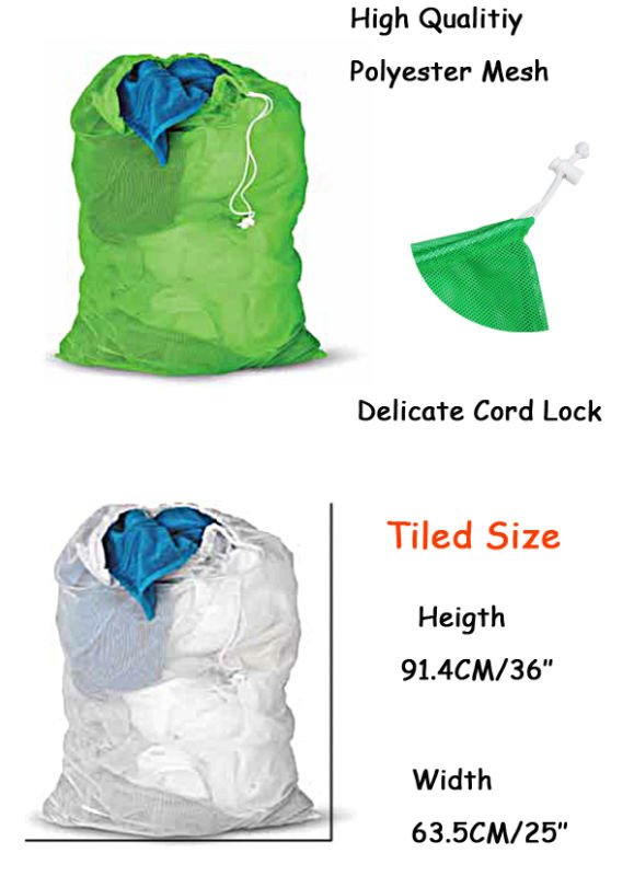 Folding clothes mesh wash bag